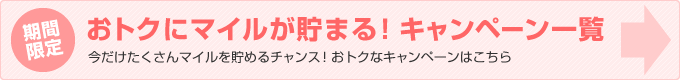 おトクにマイルが貯まる!キャンペーン一覧