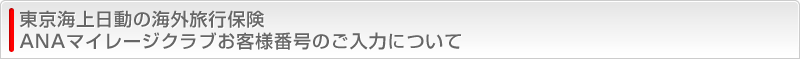 �����C������̊C�O���s�ی� ANA�}�C���[�W�N���u���q�l�ԍ��̂����͂ɂ���
