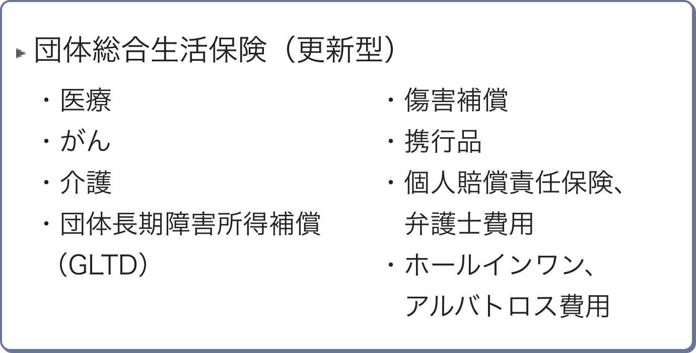 団体総合生活保険（更新型）