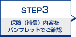 STEP3 保障（補償）内容をパンフレットでご確認